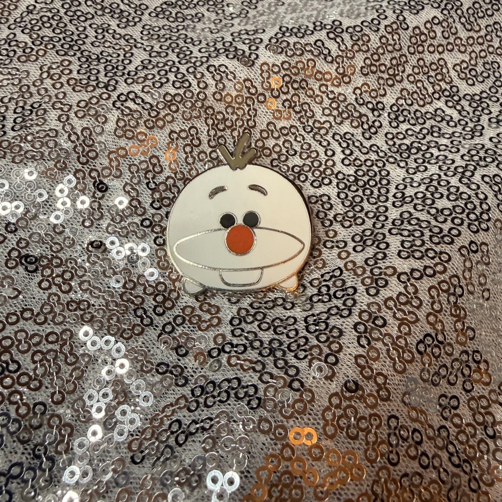 Disney Gold Olaf pin, with Black Mickey Back